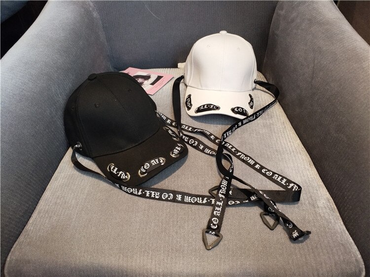 Kvinners #39 hopp baseball caps britisk punk stilig langt belte bokstav snapbacks lue dans caps