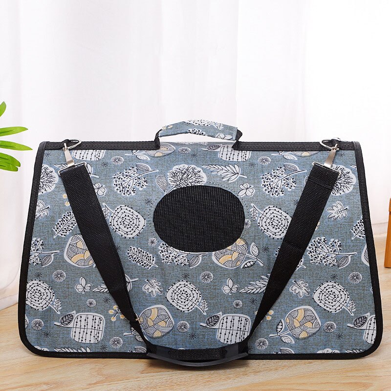 Cat Backpack Small Oxford Cloth Pet Bag Carrier Accessories Transporter Cage Dog Car Supplies Goods For Animals Travel Products: Cyan Grass / 52x22x29cm