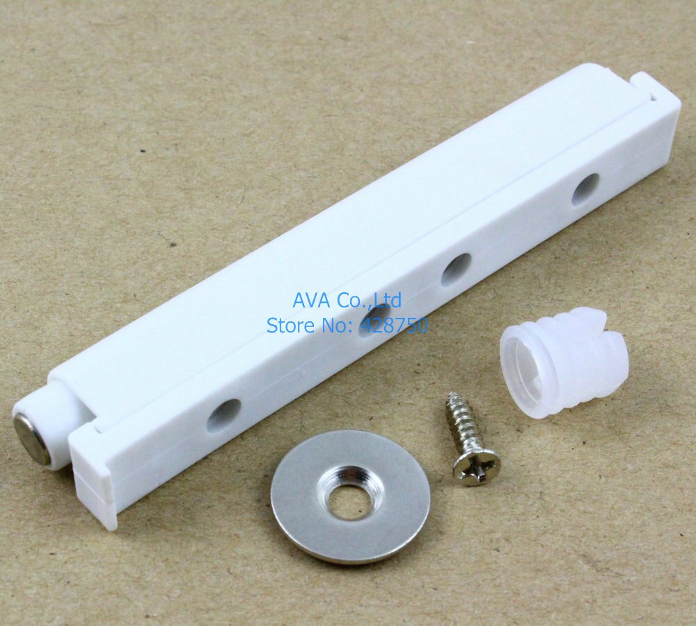 10PCS Magnet Push To Open System For Kitchen Cabinet Door Damper Buffer Closer Door Catch Without Handle (Optional: White/Gray)