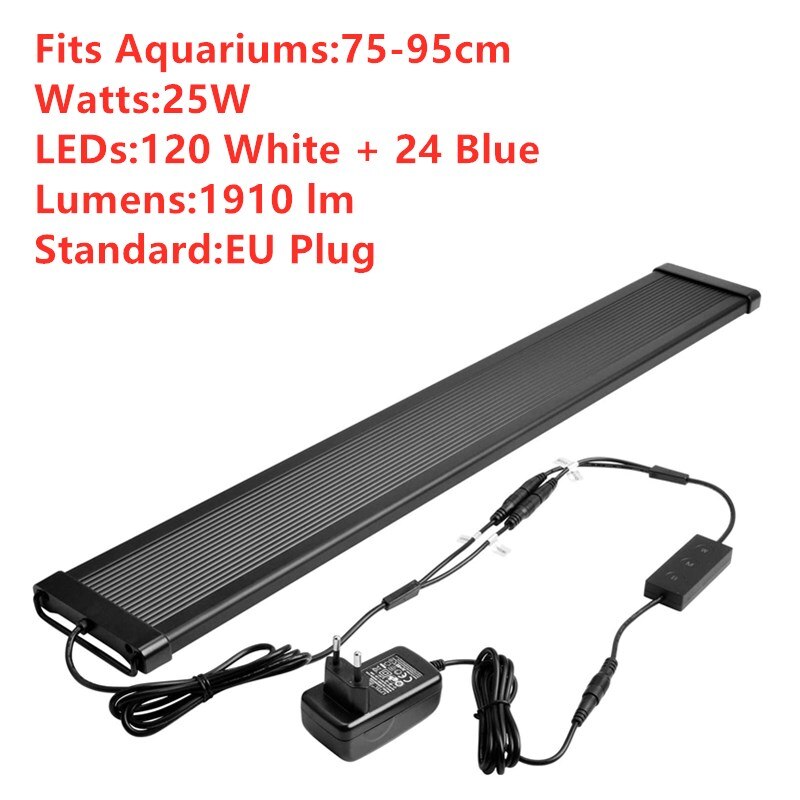 NICREW ClassicLED Gen2 Aquarium Light Dimmable LED Fish Tank Light With 2-Channel Control White and Blue LED Aquatic Plant Light
