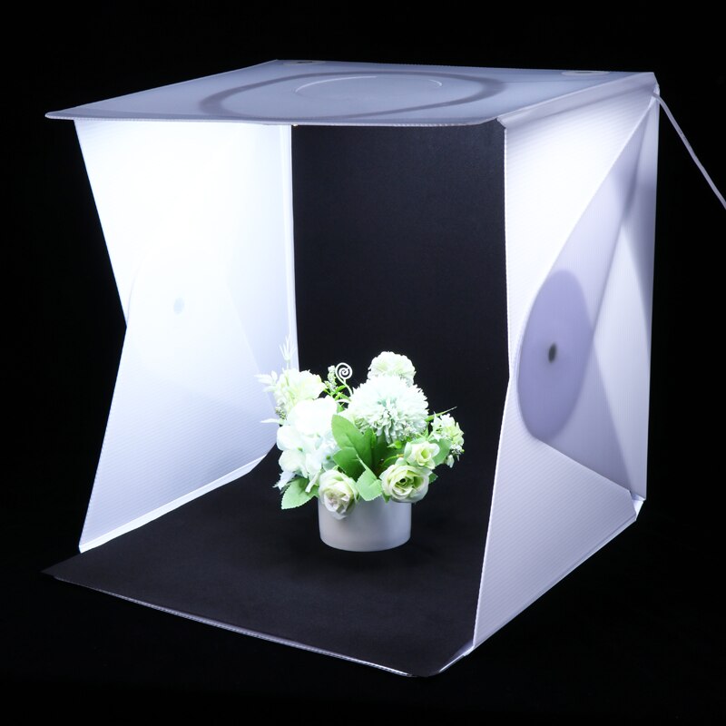 Ringlichtbak opvouwbare draagbare fotostudio box fotografie softbox lichtbak voor telefoon dslr camera opnamen met 6 achtergronden