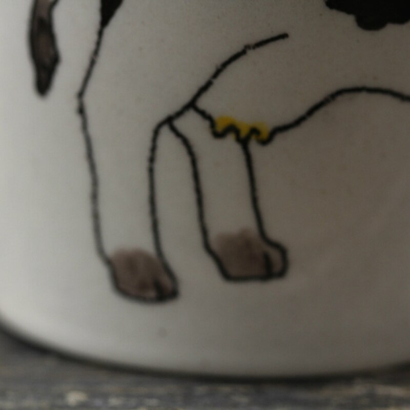 3D Animal Mug Hand-painted Cow Coffee Cup Cartoon Milk Breakfast Mug Ceramic Cup
