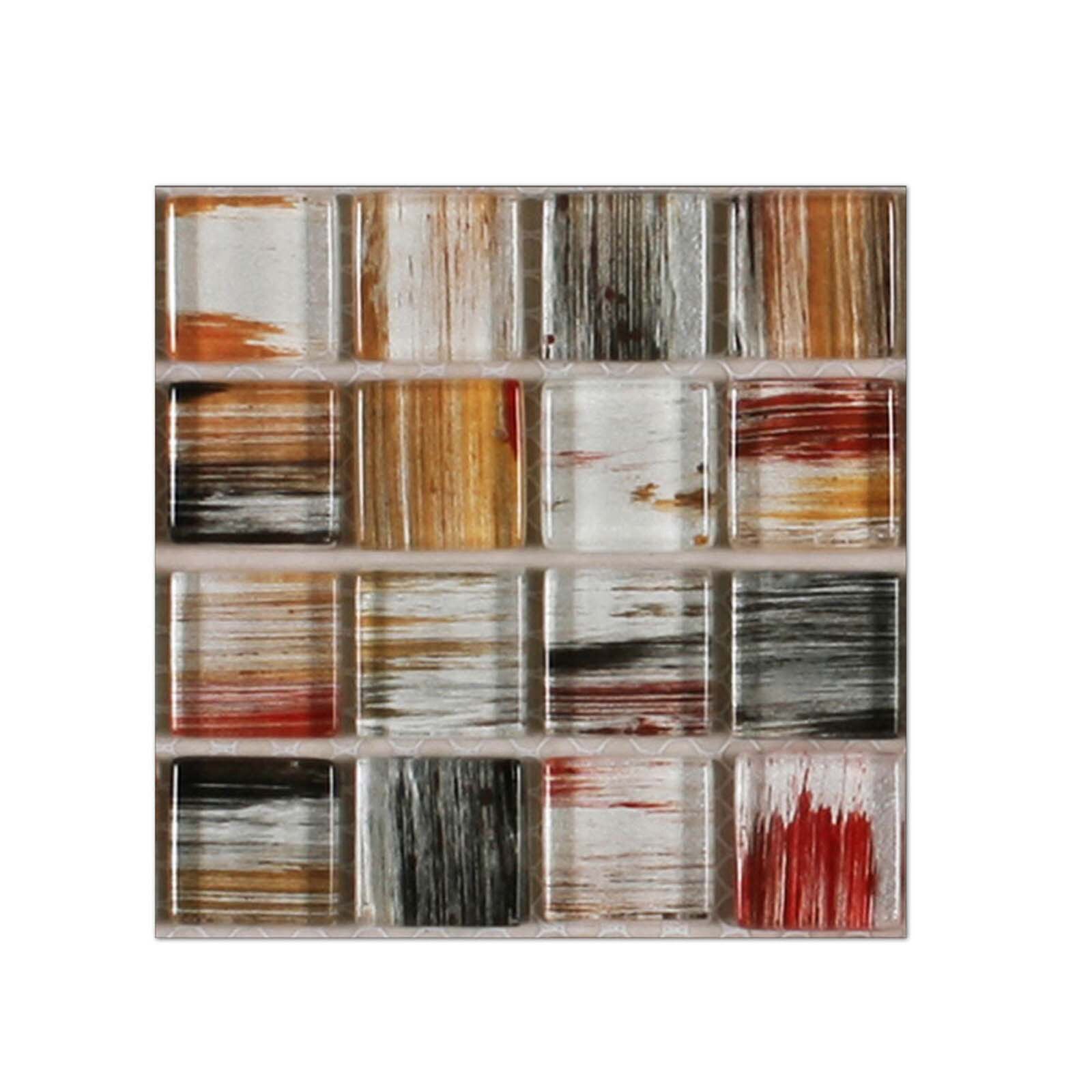 Adhesivos para baldosas 3D, adhesivos de pared para cocina y baño, decoración de respaldo, Adhesivo de pared de casa, 25 #20 Uds.: B
