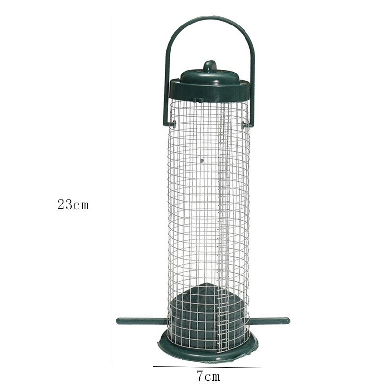 Outdoor Hanging Bird Feeder Plastic Green Wild Bird Peanut Seed Nut Feeder Hanger Bird Supplies Standing Feeder Tableware