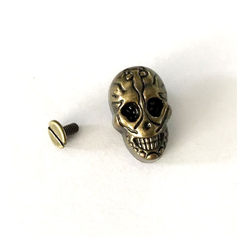 XUNZHE – vis tête de mort en alliage Punk, 10 pièces, Rivet pour bricolage, sac en cuir, chaussures, chapeaux, ceinture, décoration de vêtements