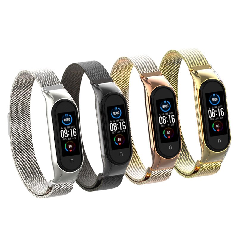 Voor Xiaomi Mi Band 5 Metalen Band Schroefloze Rvs Voor Xiaomi Mi Band 5 Nfc Armband Metalen Vervanging Band voor Mi 5