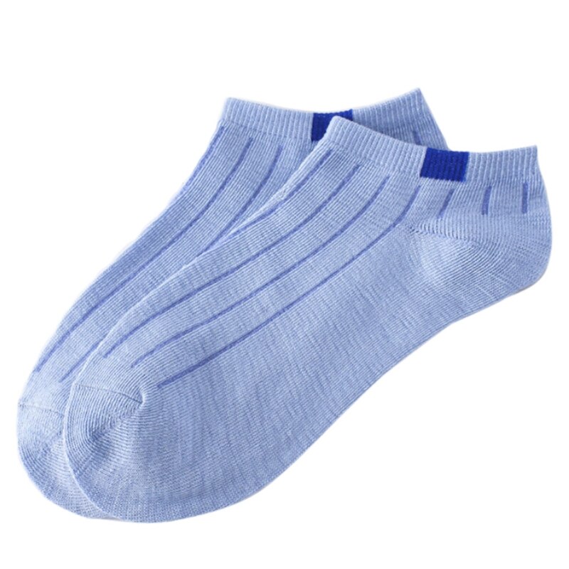 1 Pair Unisex Women Stripe Cotton Socks Short Ankle Low Cut No-show Casual Soft E06F