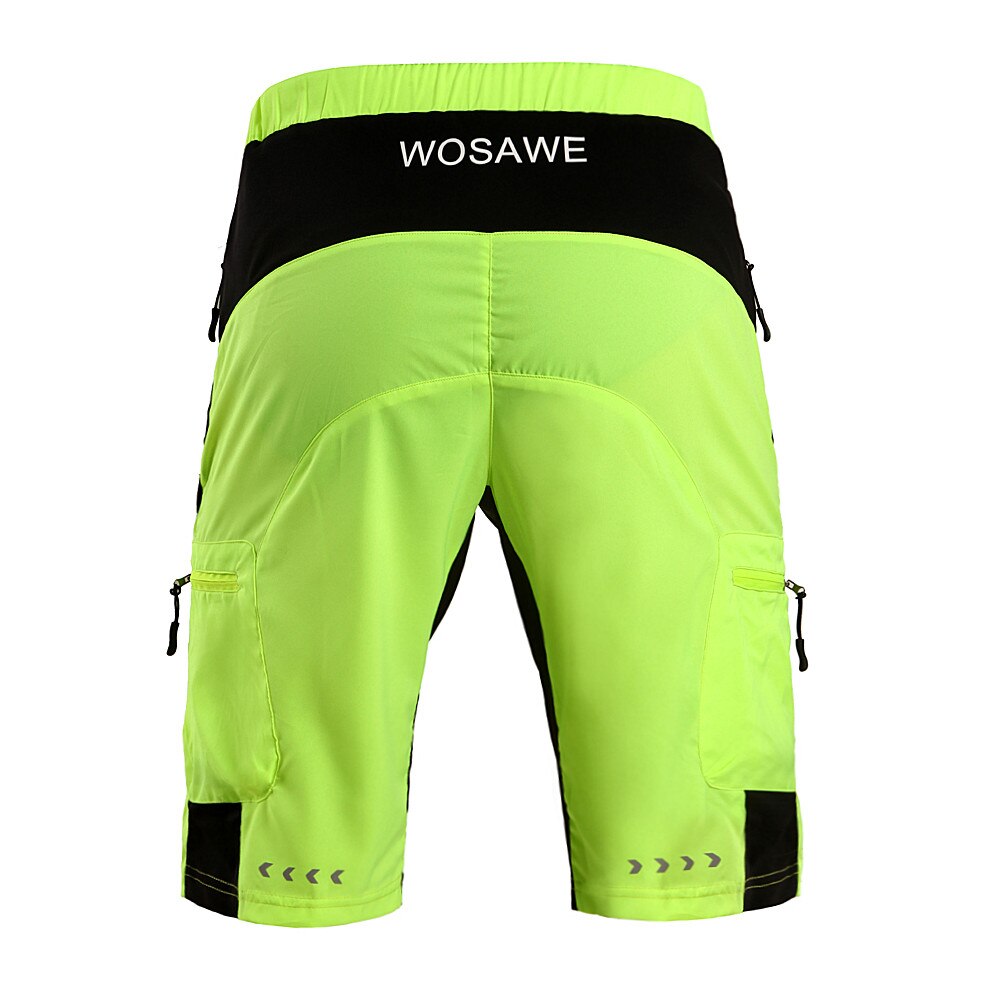 Wosawe tynde mænds motorcykel shorts vand regnafvisende med lommer åndbar løstsæt cykel mtb shorts