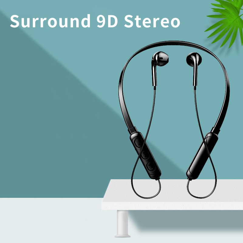 Bluetooth 5.4 Wireless Earphone HiFi 9D Stereo Noise Reduction Headphones Sports Neckband Neck-hanging Earbuds Headset Handsfree: Default Title