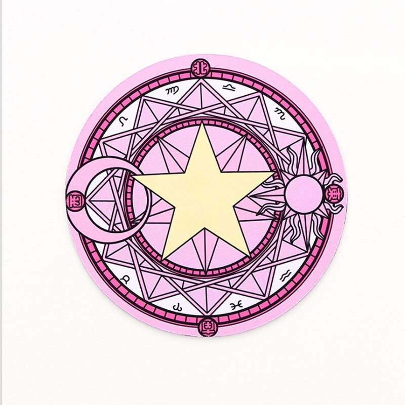 Kawaii Round Celestial Mouse Pad Soft Mat For Game Computer Cap Desk Mat Pads Non-Slip Rubbe PC Waterproof Office MousePad 22cm: 22x22cm 07