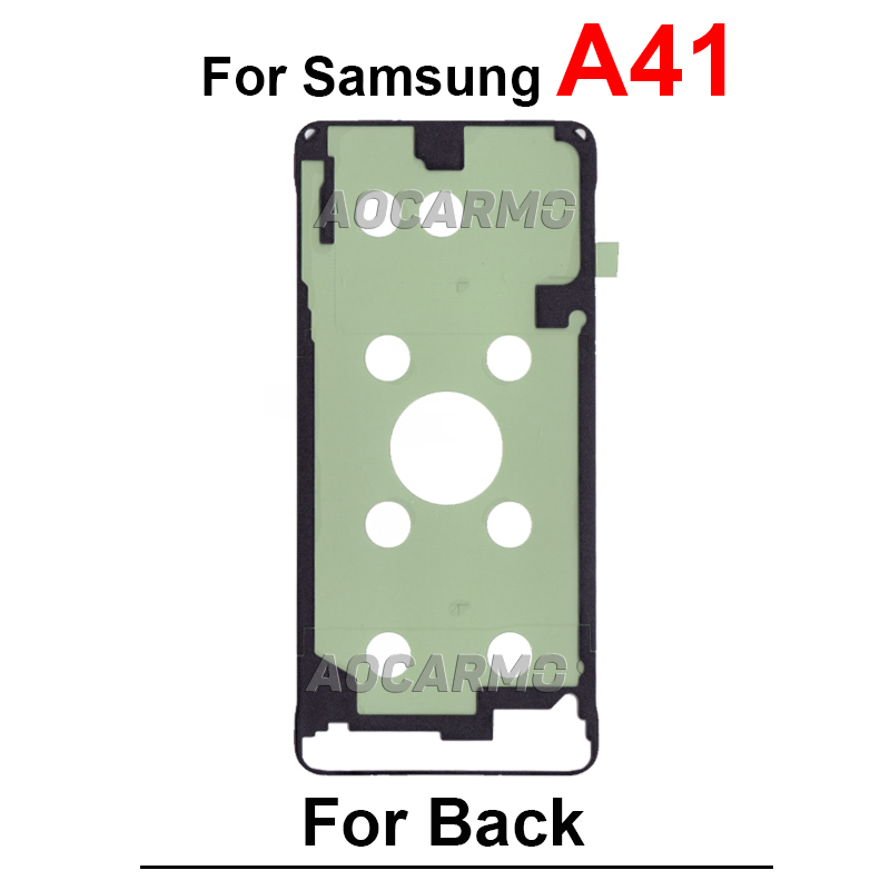Pegatina para Samsung Galaxy A40 A41 A50 A51 A52 A60 A70 A71 A72 A73 A80 A730 A750 A920 cinta adhesiva de cubierta trasera pegamento: Azul oscuro
