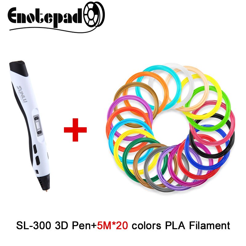 Enotepad-Galaxy SL-300A 3Dprinting Pen Ondersteuning 1.75Mm Pla/Pcl Filament Diy Tekening Potlood 1-8 digitale Geëxtrudeerd Support5V 2A