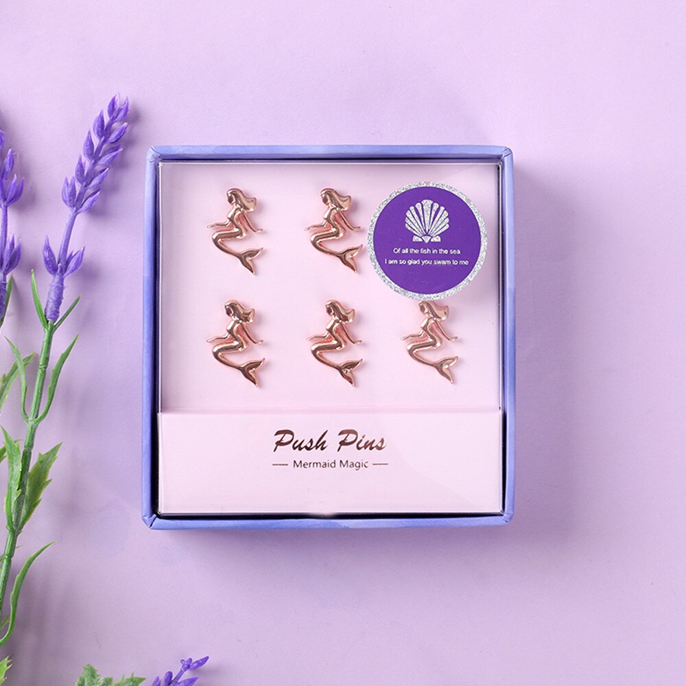 Mode mooie paars en rose goud met mermaid sprookje serie punaise