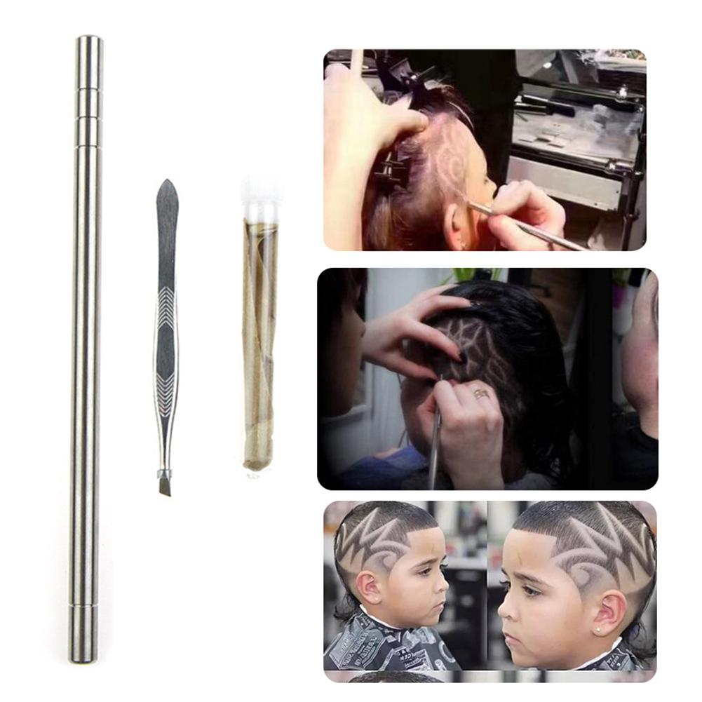 Ciseaux de gravure magique professionnelle pour cheveux et barbe, stylo de sculpture pour sourcils, tatouage, barbier, ciseaux de coiffure, huile pour sourcils, sculpture de tête