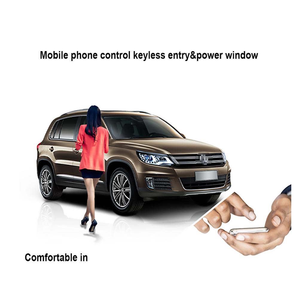 Universal PKE Smart Key Smartphone Remote Start Stop Control Car Alarm Security Button With Android /IOS Passive Keyless Entry