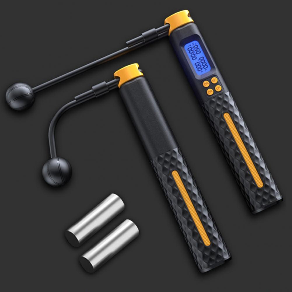 2 In 1 Adjustable Jump Rope Thickened Rope Weight Loss Cordless Smart Counting Single Skipping Rope for Outdoor