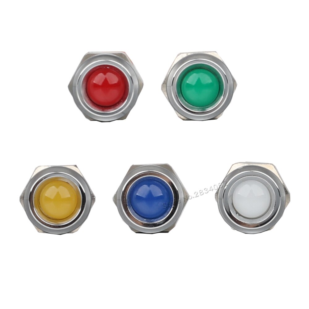 6mm Metal Indicator light LED Signal Lamp Warning light with Wire 6V 12V 24V 220V 110V Red yellow green blue white Waterproof