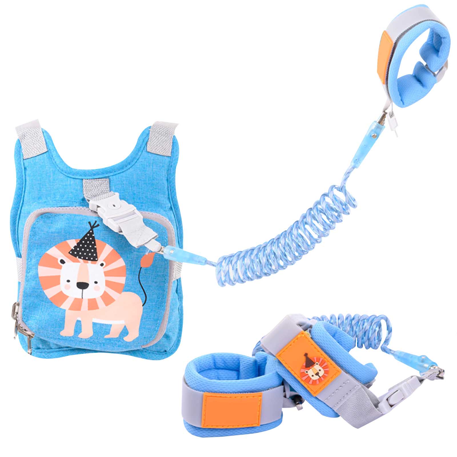 Harnais de sécurité Anti-perte pour bébés et enfants, laisse pour tout-petits, sangle de poignet pour marche en plein air, ceinture à main, corde de Traction: blue