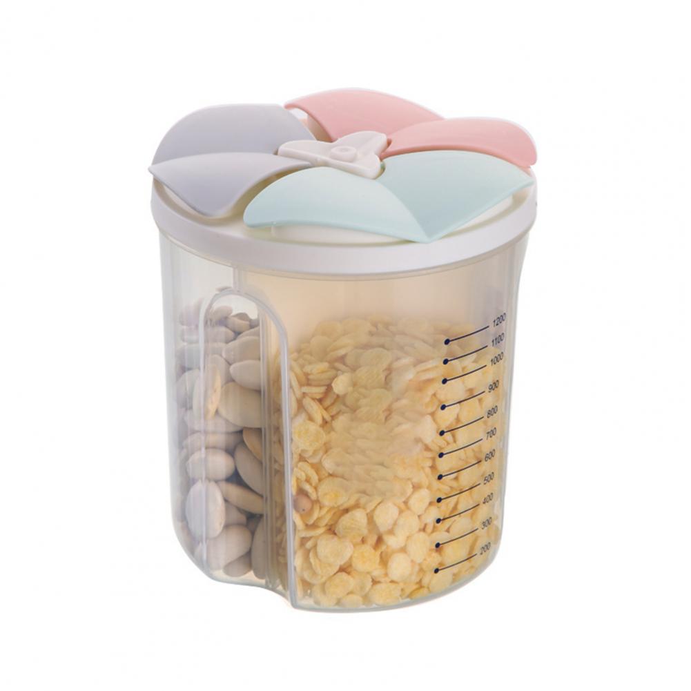 Caja de almacenamiento sellada cajón granos depósito de almacenamiento de alimentos de cocina para el hogar alimentos contenedores para cereales secos medida tazas herramienta de cocina