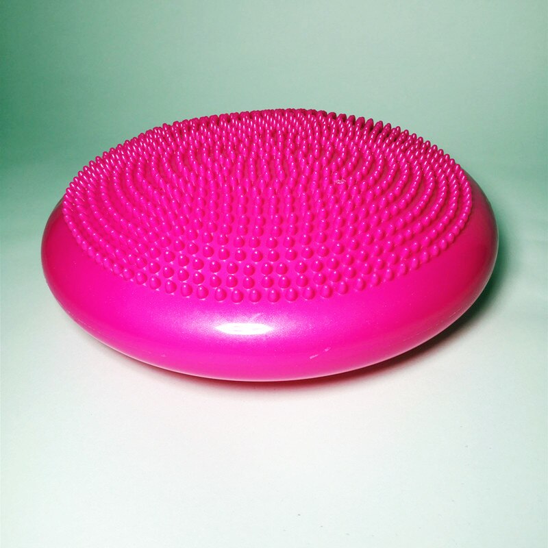 Yoga Massage Cushion Yoga Air Cushion Balanced Cushion Balance Soft Pedal Ankle Hemisphere Pad Massage Cushion Balance Ball: Pink