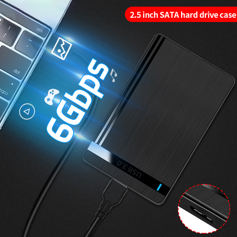 2.5" SSD Solid State Mechanical Serial Port SATA Toolless Micro Interface USB 3.0 External Mobile Hard Disk Case For PC Laptops