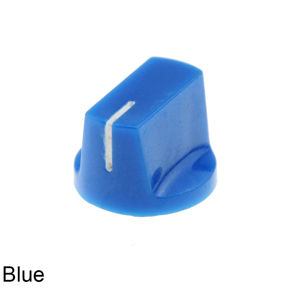 10 Pcs Kleurrijke Plastic Knop Met 6.35 Mm Shaft Hole Diameter 1510 Clone Potentiometer Pedaal Cap Gitaar Cap KN-19: Blue