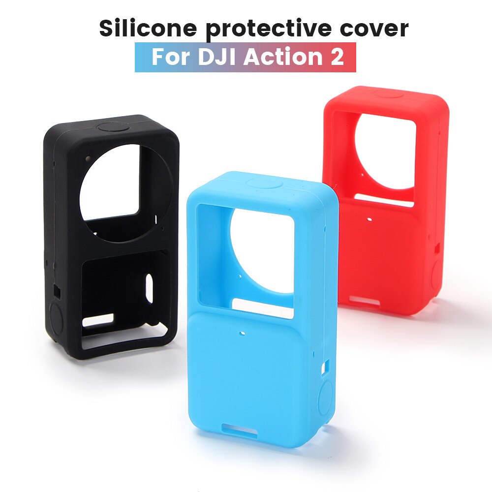DJI Action 2 Soft Silicone Case Dustproof Protective Case Anti Frame Shell for DJI Osmo Action 2 Sports Camera Accessories