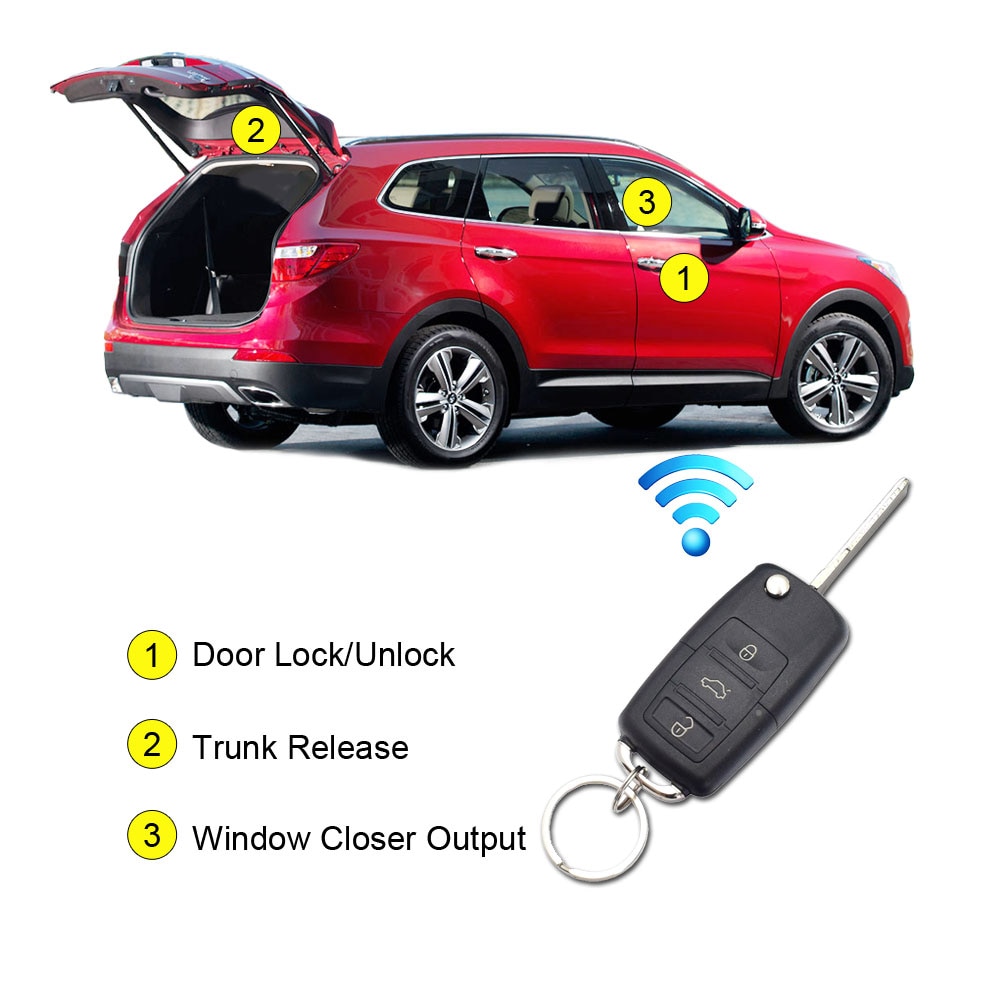 Universal bil centrallås kit auto nyckelfritt inmatningssystem två fjärrkontroll fordon dörrlås bil larm centrallås set