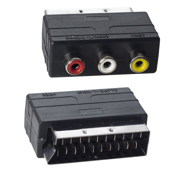 SCART ADAPTER IN MINI SCART MALE TO 2 RCA FEMALE Vicedeal SCART ADAPTER IN MINI SCART MALE TO 2 RCA FEMALE Vicedeal