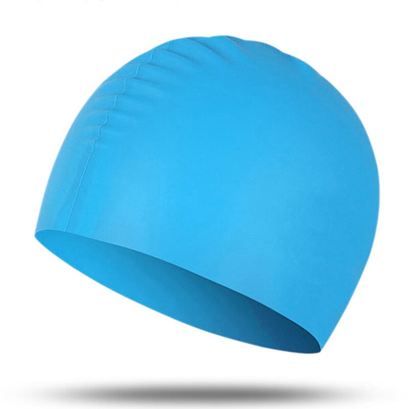 Badmuts Silicone Mannen En Vrouwen Waterdicht Plus Verdikking Lang Haar Sport Zwemmen Zwembad Cap Zwemmen Hoed Cover Voor Volwassen: N