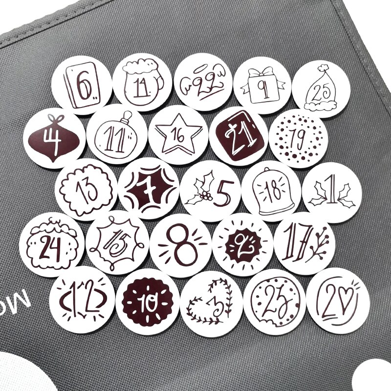 Nengdou 24 Stks/set Kerst Badge Broche Diy Accessoires Voor Kleding Hoed Rugzak Kerstboom Decoratie Kawaii Pins