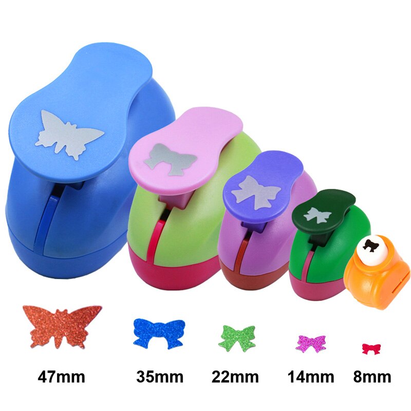 Kawaii butterfly paper cutter Student Hole Punch DIY Handmade Cutter Card Craft Printing Puncher Bow Puncher: 814223547mm Bowknot