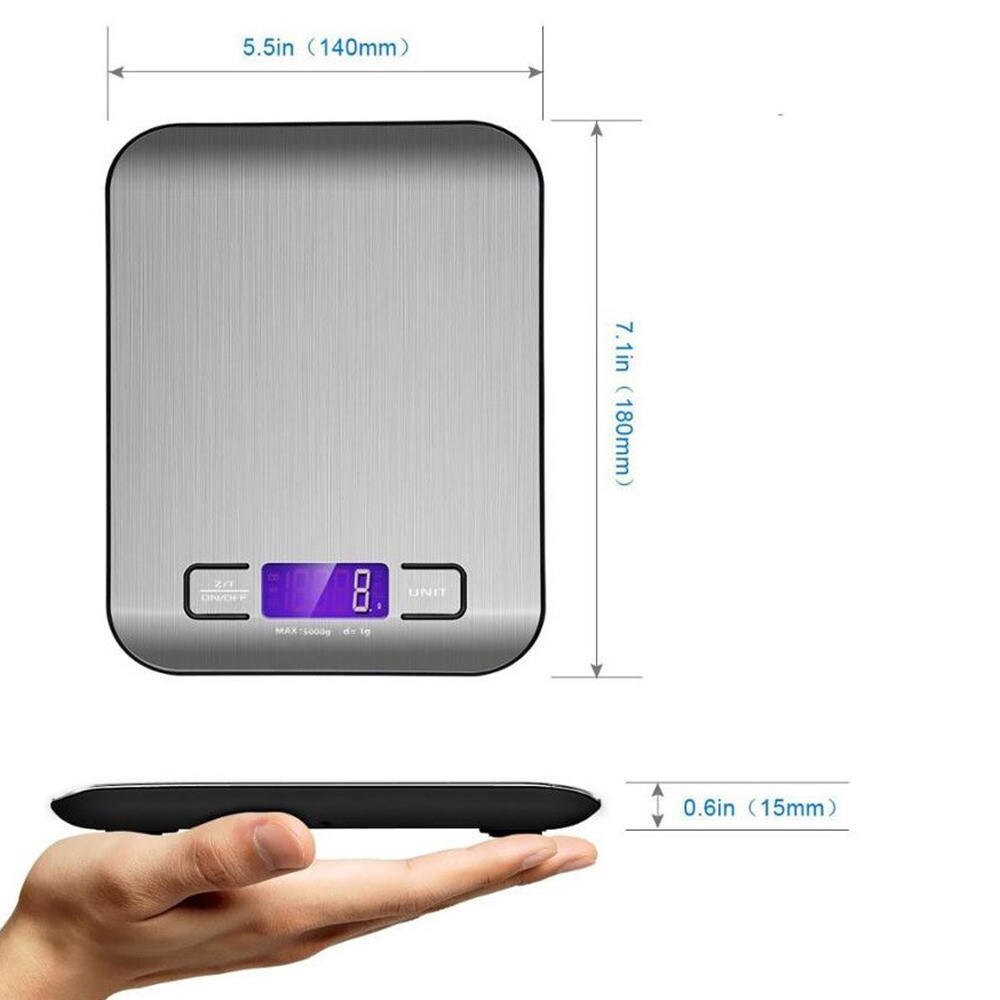 Kitchen Digital Electronic Scale Food Measuring Weighing Scale With LCD Display 5kg/1g