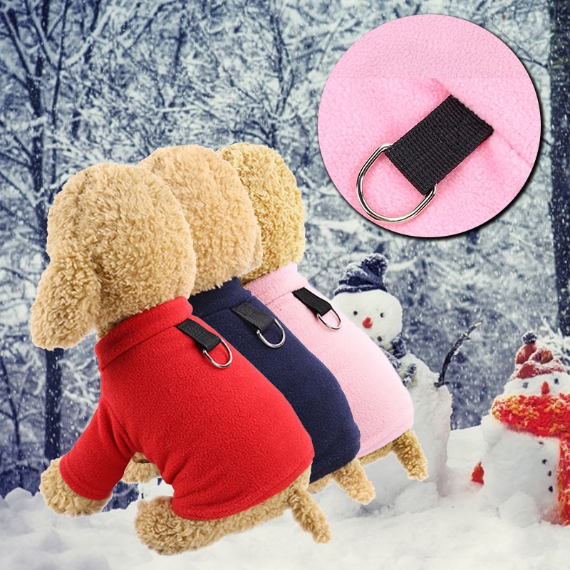 Vinter kjæledyr hund hettegensere varme fleece hundeklær til bulldog chihuahua vinter kjæledyr jumpsuit for hunder katter myk hund sweatshirt frakk