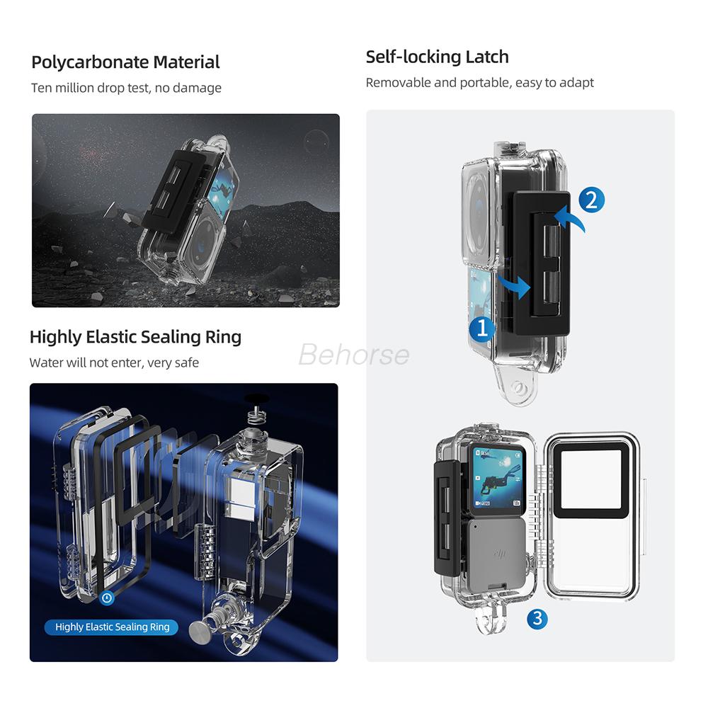 DJI Aktion2 Wasserdichte fallen 45M Kamera Tauchen Gehäbenutzen Abdeckung Schutzhülle Hülse für Aktion 2 Sport Kamera Zubehör
