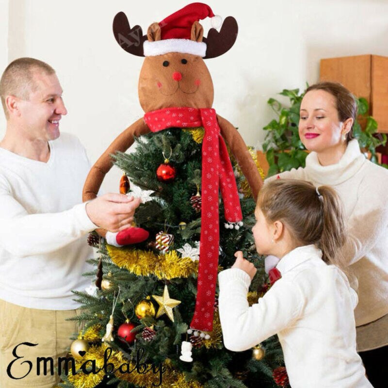 Snowman head Christmas tree decoration deer Santa Christmas Festive hanging ornament