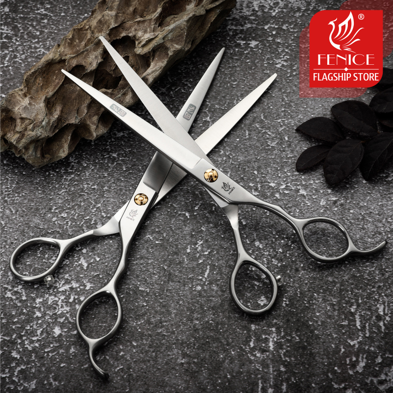 Fenice 7.0/7.5 Professionele Grooming Snijden Rechte Schaar Japan 440C Seratted Shear voor Dogstylist