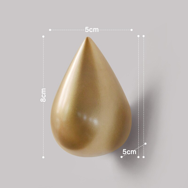 minimalny nowoczesny styl drewniana kropla wody tkaniny czapka wieszak złota ściana zamontowane wieszaki na płaszcze i kapelusze Dom dekoracje przechowywania wysokiej jakości żywicy