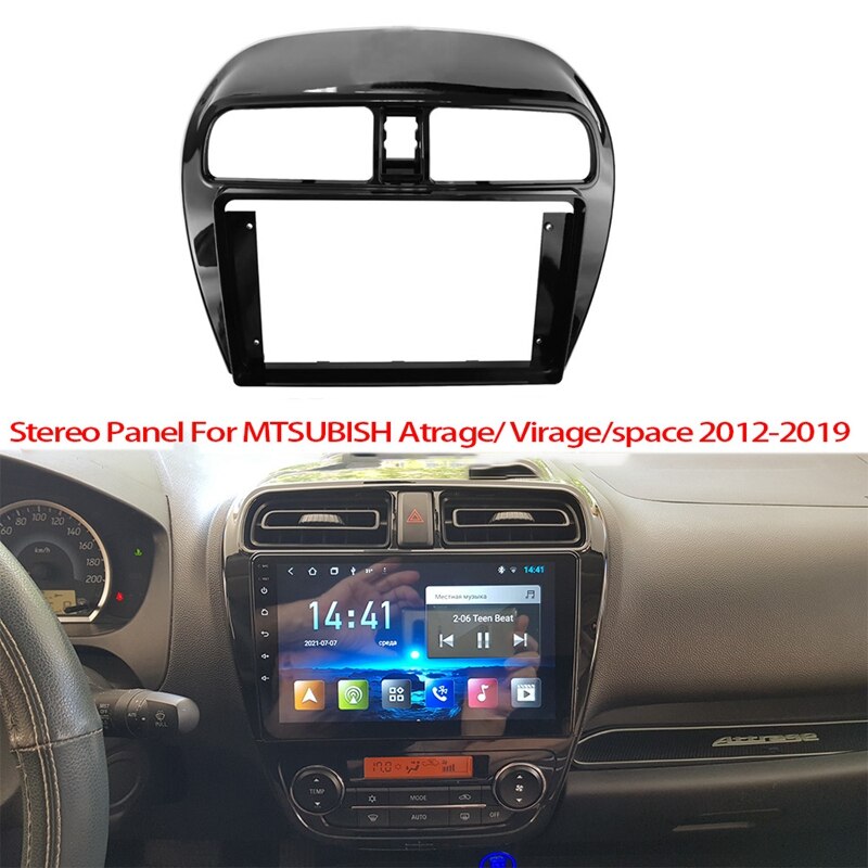 Mascherina Autoradio Per Chrysler 300C 2005-2007, Kit Montaggio Doppio DIN, ABS Nero