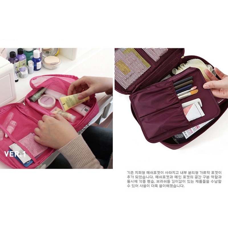 Bolsa de maquillaje XZP para exteriores para chica, neceser para mujer, neceser de lavado, organizador de maquillaje, Kit de almacenamiento de viaje, bolsa con múltiples bolsillos para mujer