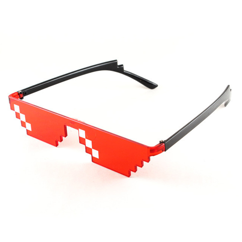 Mozaïek Zonnebril Truc Speelgoed Thug Life Bril Met Het Glazen Pixel Vrouwen Mannen Zwart Mozaïek Zonnebril Grappige speelgoed: C1