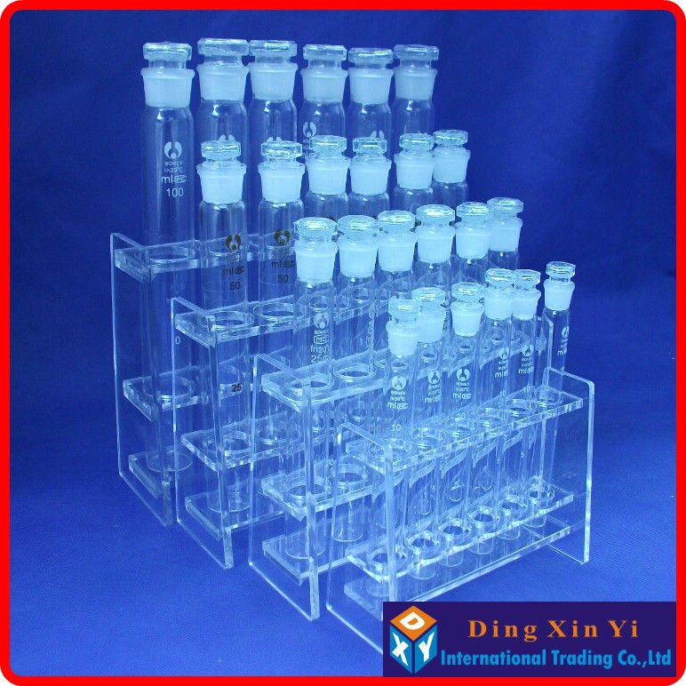 Lab 25mlx6 Organic glass colorimetric tube rack,Colorimetric Organic Glass Nessler Tube Rack