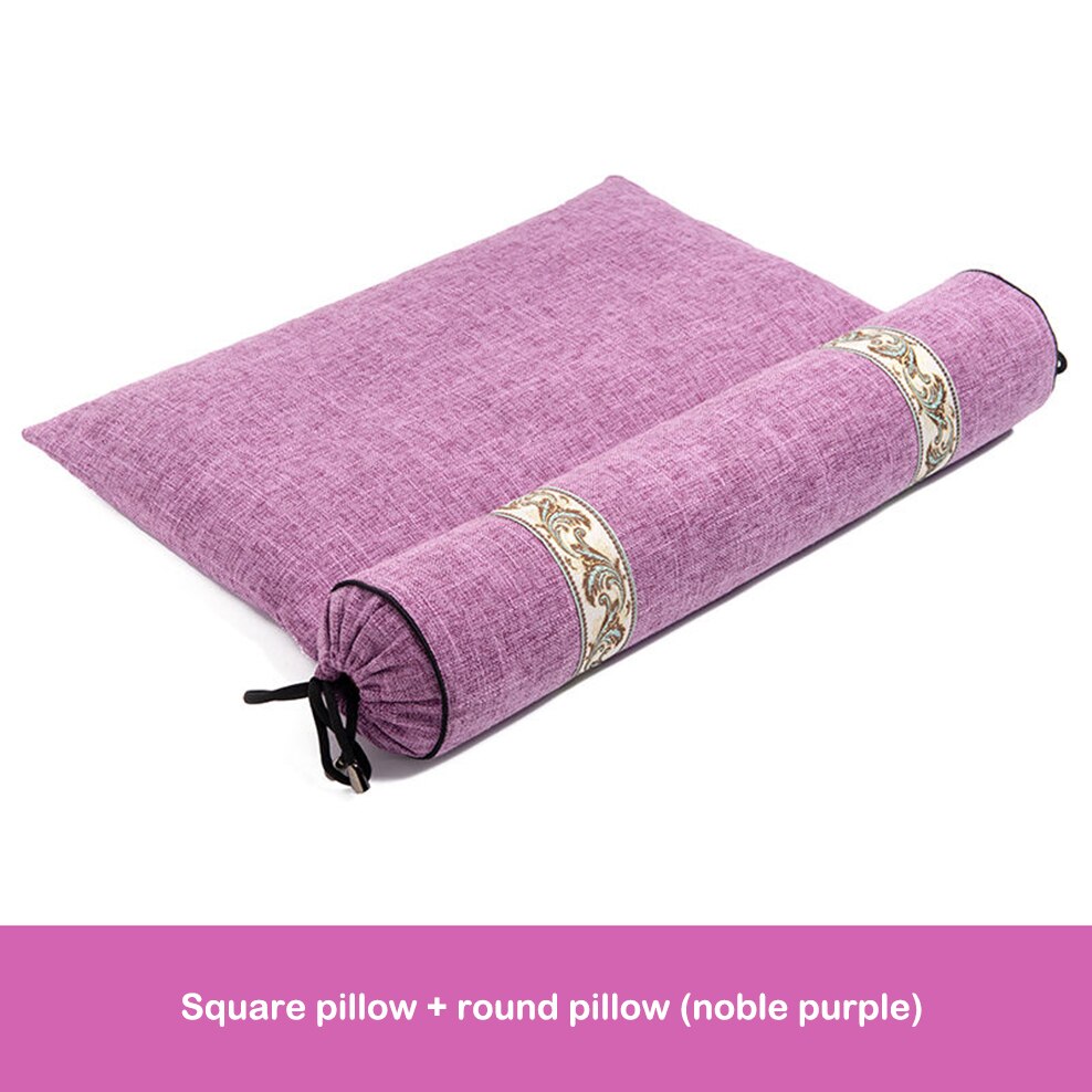 Buckwheat Cervical Pillow Orthopedic Recommendation Cervical Spine Traction Chinese Herbal Medicine Compress Neck Pillow: Buckwheat -purple