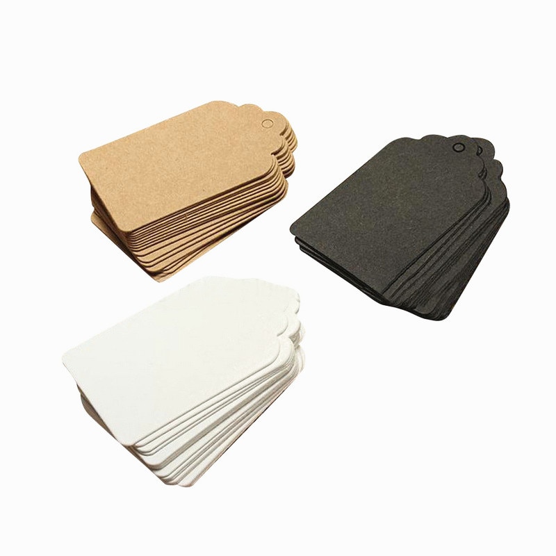 100 Uds Kraft de papel hecho a mano etiqueta con amor para DIY caja de etiqueta Magdalena de caramelo etiquetas de agradecimiento/hecho a mano favores de de nombre etiqueta