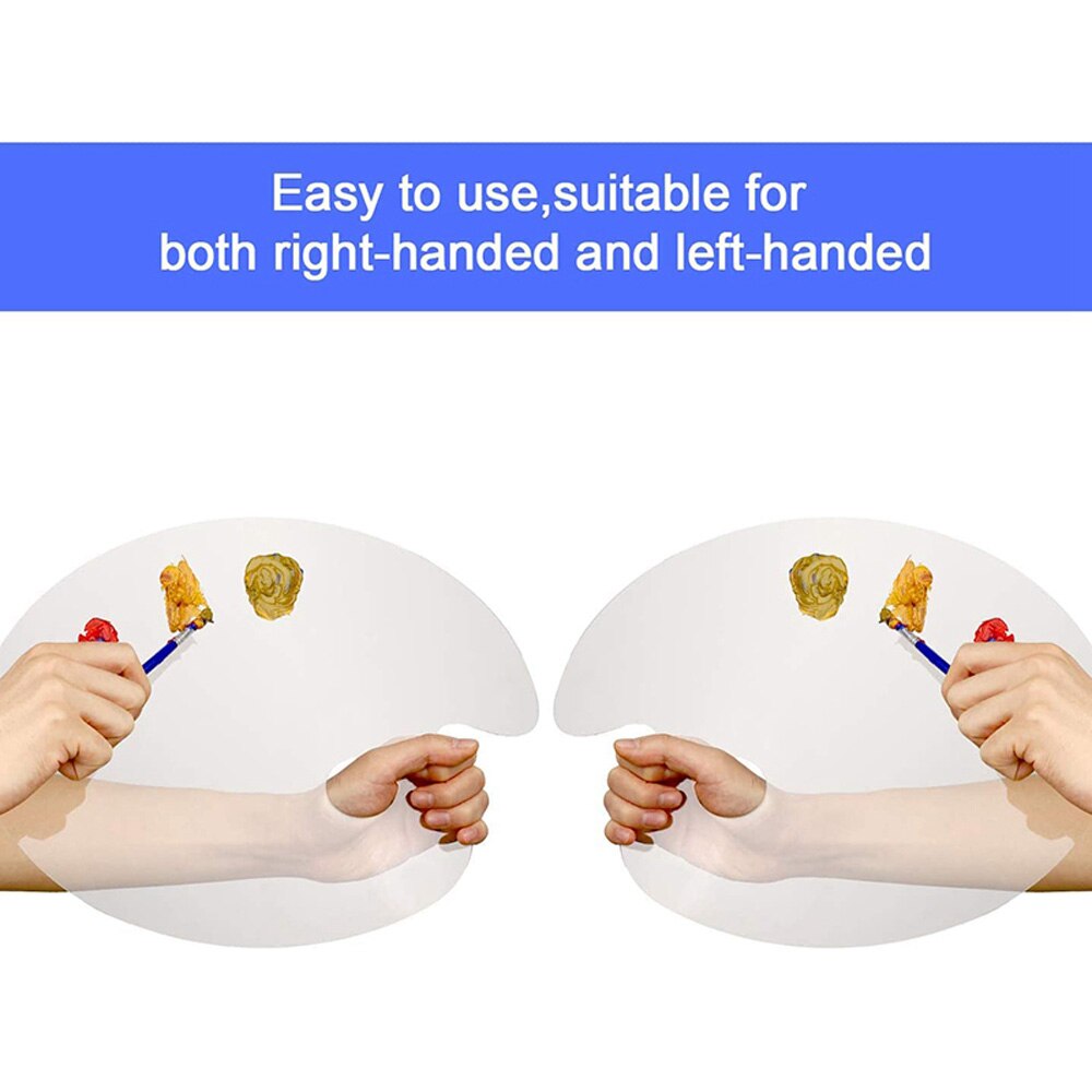 Acryl Transparante Verf Palet Clear Ovale Artist Mix Gouache Palet Voor School Artistieke Levert