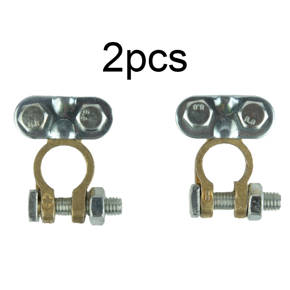 2x 12V Battery Terminals Connectors Car Cable Connector Battery Bornes Main Post Clamp Terminal Tractor Truck Battery Terminal