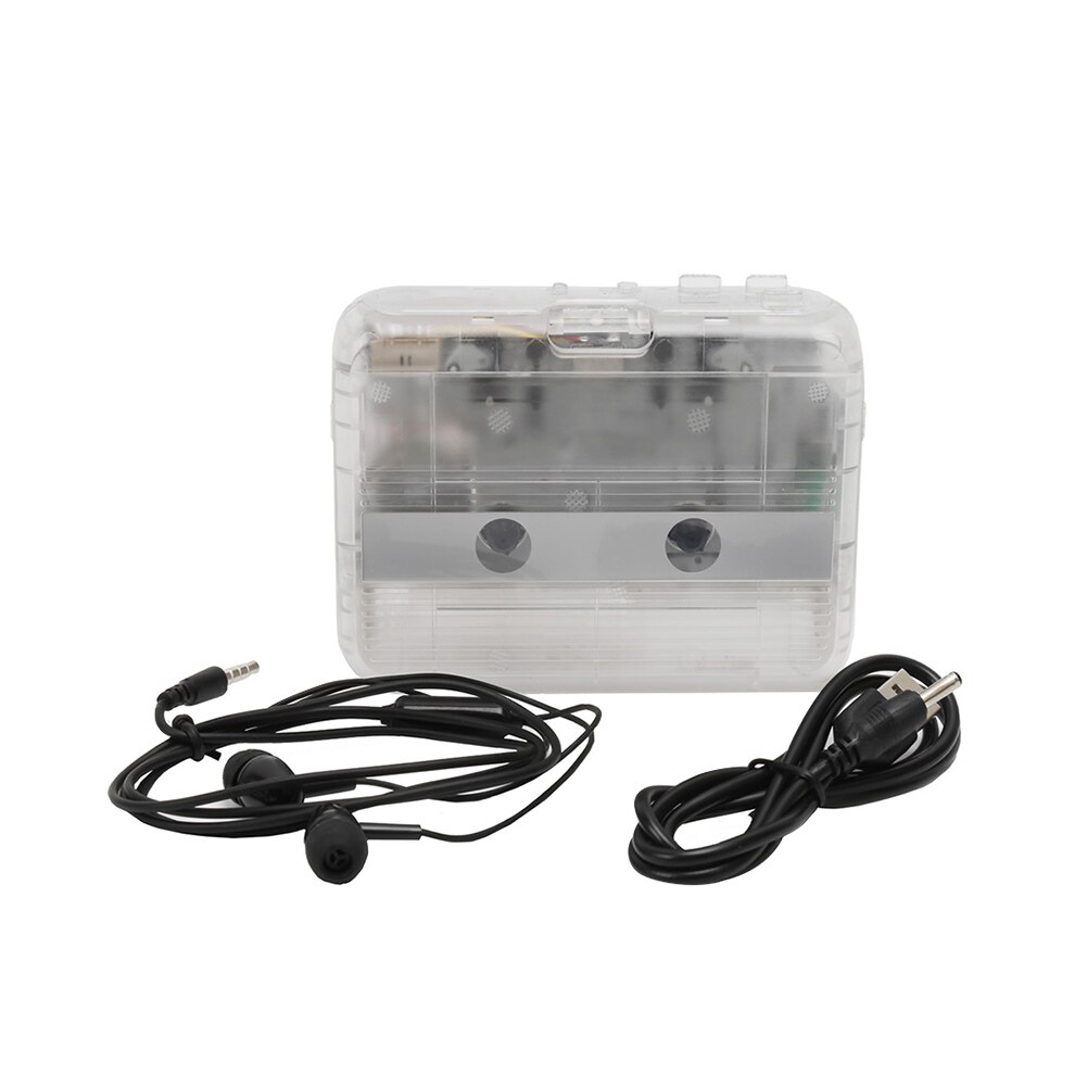 FM Radio Transparent Durable Auto-Reverse Portable Music Cassette Player -compatible Transmitter Tape