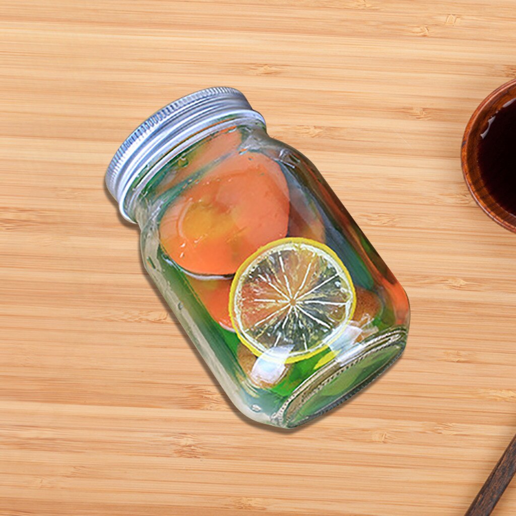 Mason Jar-taza de cristal con tapa con paja, jarras de bebida fría, para verano: M