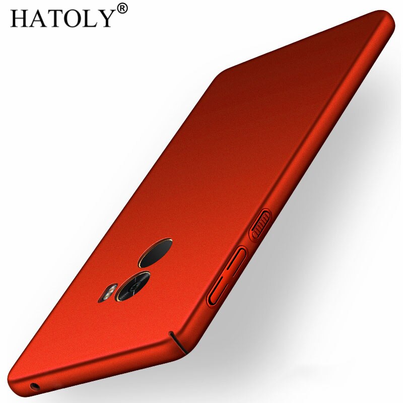 Voor Xiaomi Mi Mix 2 Case Mimix 2 Ultra-Dunne Gladde Cover Hard Pc Beschermende Back Case Voor Xiaomi mi Mix 2 Hatoly: Red