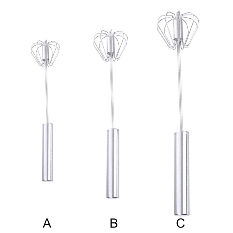 Stainless Steel Hand Pressure Rotating Semi-Automatic Mixer Mixing Eggbeater Handheld Mixer Kitchen Cooking Tools